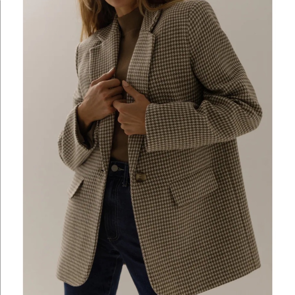 Single-breasted tweed blazer